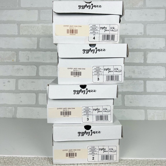 Very G Girl’s Gypsy Jazz White & Black Slinky Sneakers Cow Print Sizes‎ 3 & 4 - Picture 9 of 10